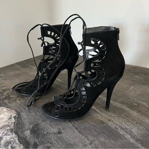 Lace up heels in good condition.